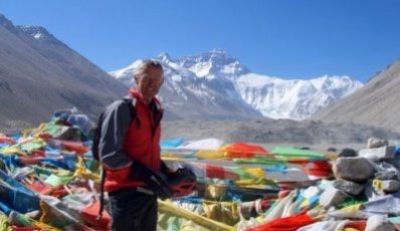 Alan Gillespie Cycling on the  tour with redspokes